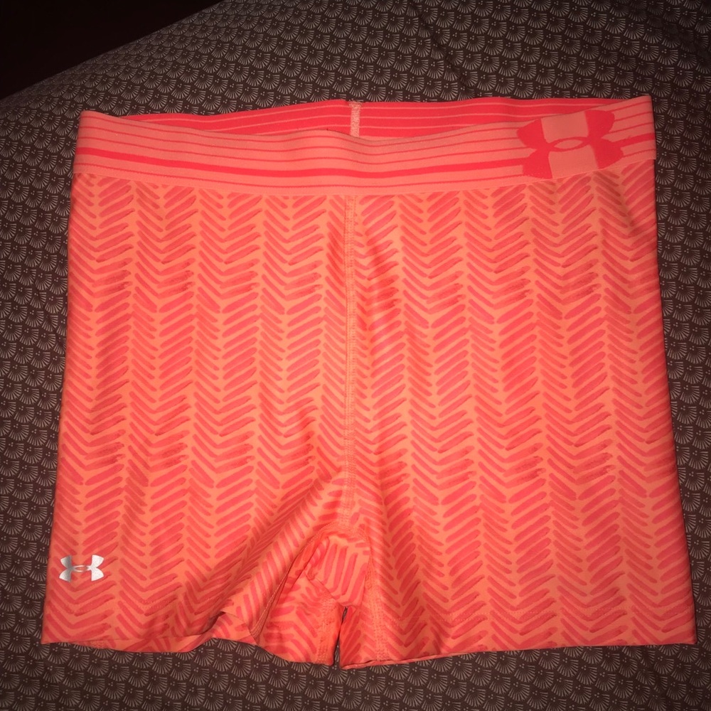 Orange under armour shorts